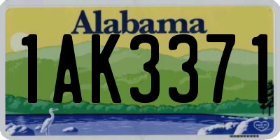 AL license plate 1AK3371