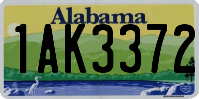 AL license plate 1AK3372
