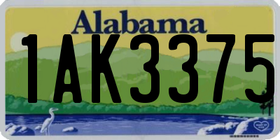 AL license plate 1AK3375