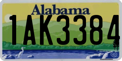 AL license plate 1AK3384