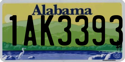 AL license plate 1AK3393