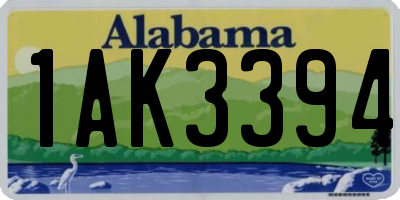 AL license plate 1AK3394
