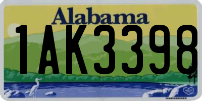 AL license plate 1AK3398