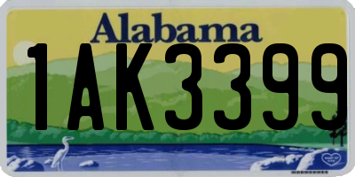 AL license plate 1AK3399