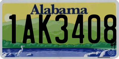AL license plate 1AK3408
