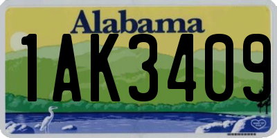 AL license plate 1AK3409