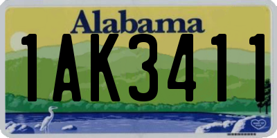 AL license plate 1AK3411