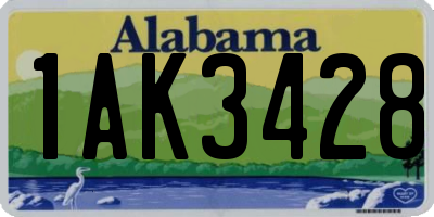 AL license plate 1AK3428