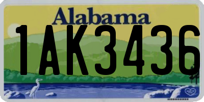 AL license plate 1AK3436