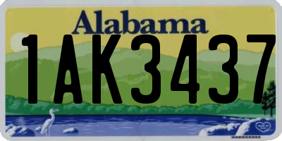 AL license plate 1AK3437