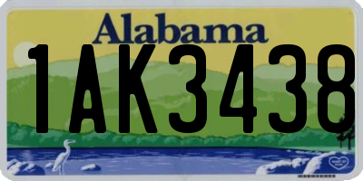 AL license plate 1AK3438