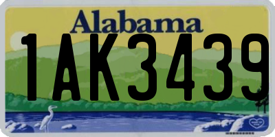 AL license plate 1AK3439