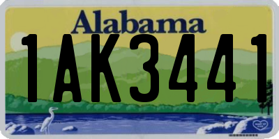 AL license plate 1AK3441