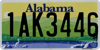 AL license plate 1AK3446