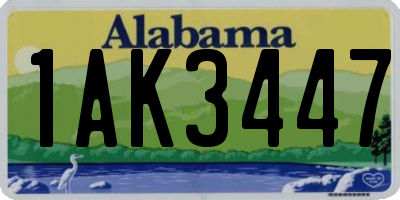 AL license plate 1AK3447