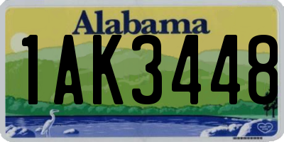 AL license plate 1AK3448