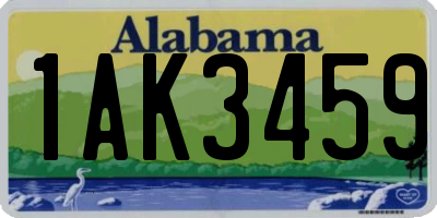 AL license plate 1AK3459