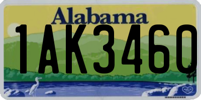 AL license plate 1AK3460