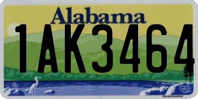 AL license plate 1AK3464