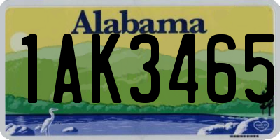 AL license plate 1AK3465