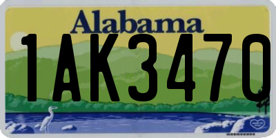 AL license plate 1AK3470