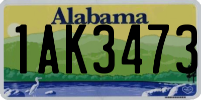 AL license plate 1AK3473