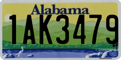 AL license plate 1AK3479