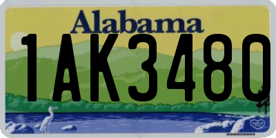 AL license plate 1AK3480