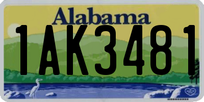 AL license plate 1AK3481