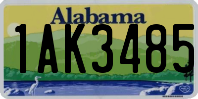 AL license plate 1AK3485