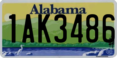 AL license plate 1AK3486