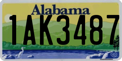 AL license plate 1AK3487