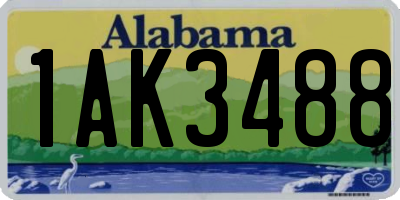 AL license plate 1AK3488