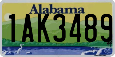 AL license plate 1AK3489