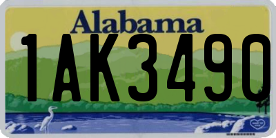 AL license plate 1AK3490