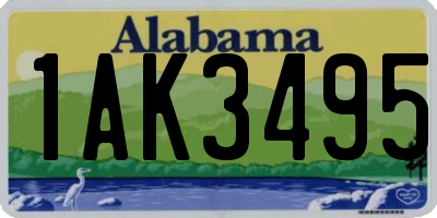 AL license plate 1AK3495