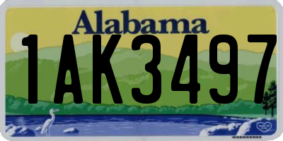AL license plate 1AK3497