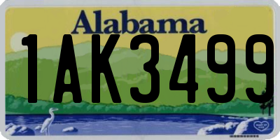AL license plate 1AK3499