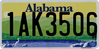 AL license plate 1AK3506
