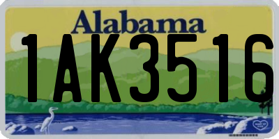 AL license plate 1AK3516