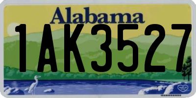 AL license plate 1AK3527