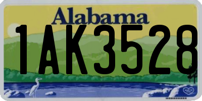 AL license plate 1AK3528
