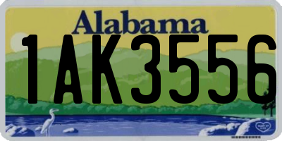 AL license plate 1AK3556