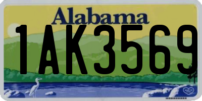 AL license plate 1AK3569