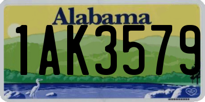 AL license plate 1AK3579