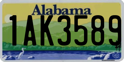 AL license plate 1AK3589