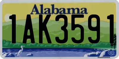 AL license plate 1AK3591