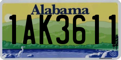 AL license plate 1AK3611