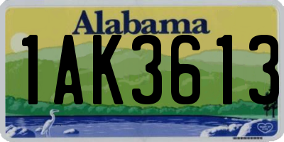 AL license plate 1AK3613