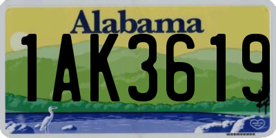 AL license plate 1AK3619